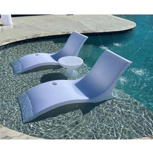 Tanning Ledge Pe Plastic Outdoor Swimming Pool Sun Chaise Lounger