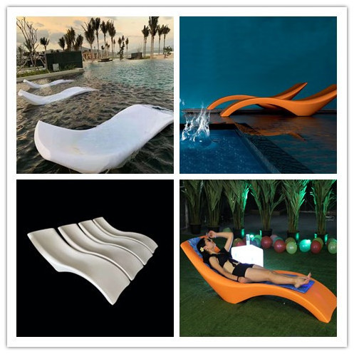 Pool Leisure lounger in-pool sunbed lounger plastic PE rotomoulding outdoor pool furniture