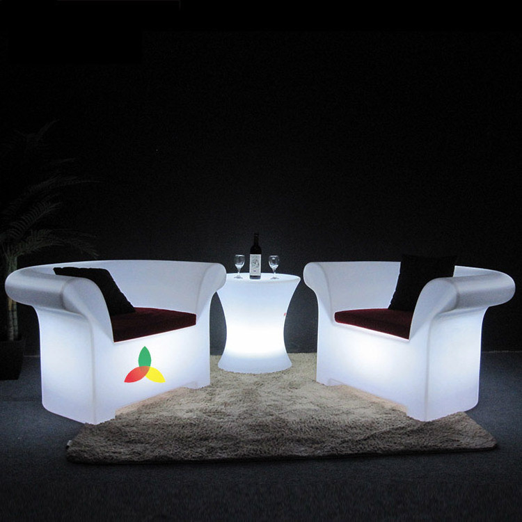 LED Plastic Sofa Furniture Funny Big Sofa For Home KTV Use