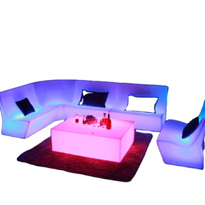 Led Furniture Lighting Sofa for household Bar Night Club Plastic Sofa