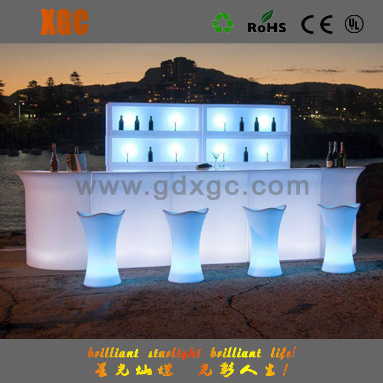 Bar Furniture Straight and corner counter portable led bar table/illuminated Led Bar counter