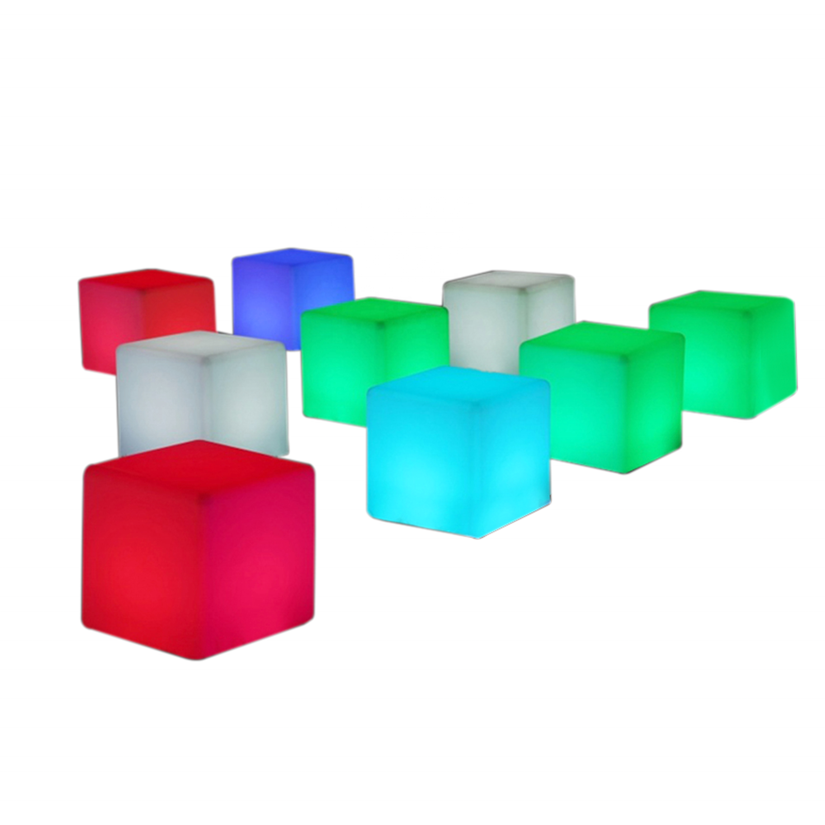 Rechargeable led cube & chair lighted plastic led cube stool garden led cube