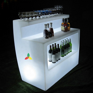 Round nightclub bar illuminated light up LED portable bar Glowing bar counters for club