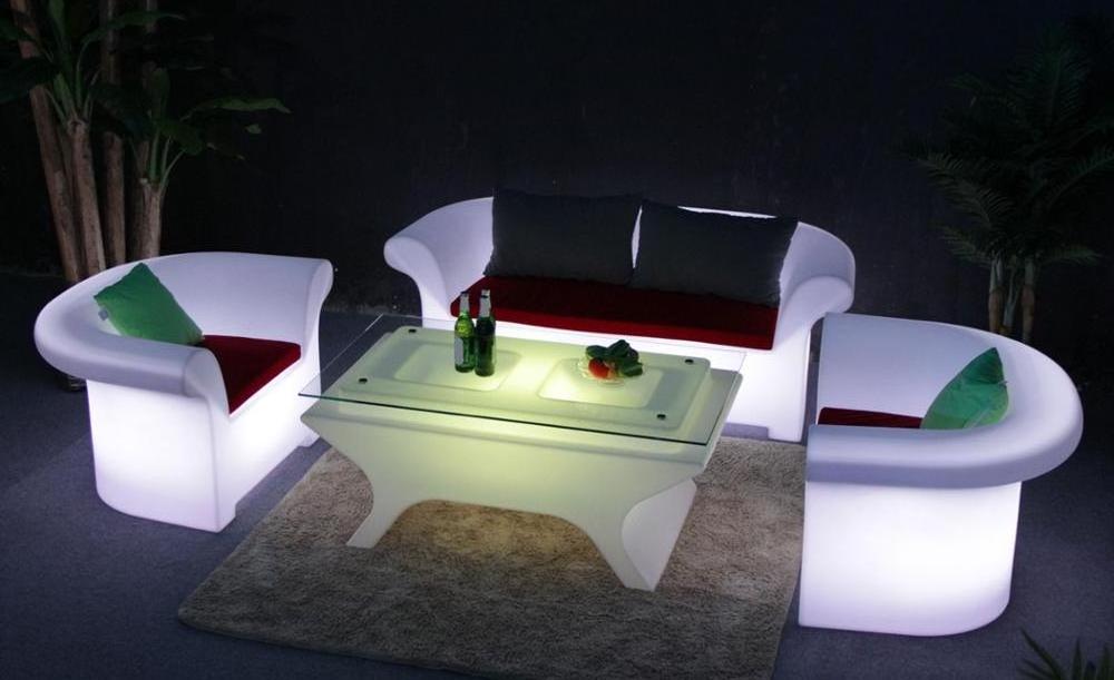 LED Plastic Sofa Furniture Funny Big Sofa For Home KTV Use