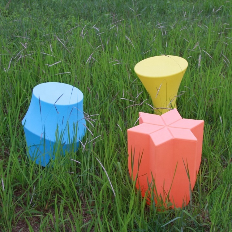 LED outdoor portable plastic garden stool chair LED furniture single seat round chair king bar stools rustic bar stool