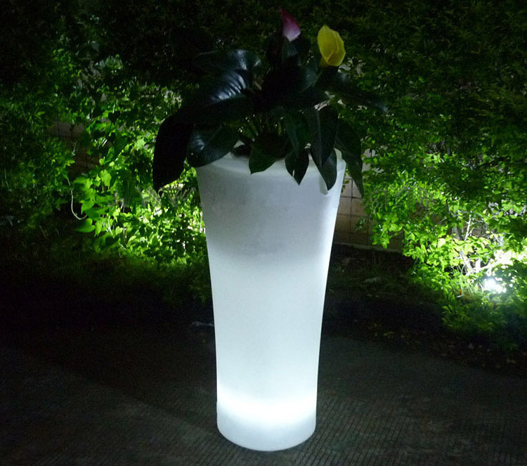 Party decoration flower pots garden decor flower vase light with or without RGB led