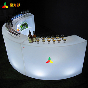 Wholesale Night Club Pub Bar Table Design Plastic LED bar counter Modern Commercial Furniture Fish Tank Bar Table