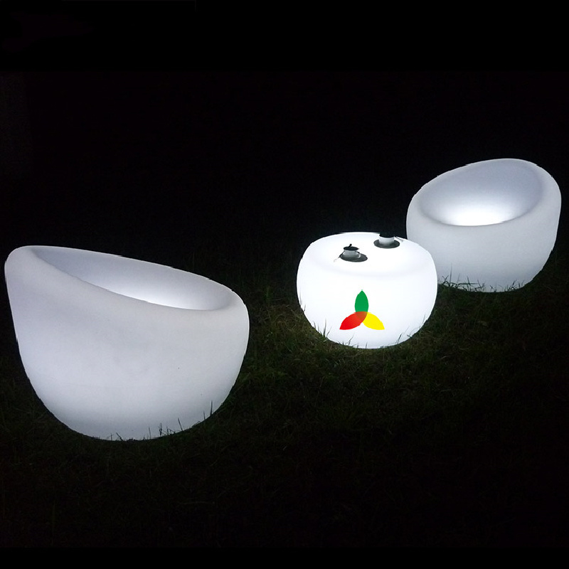 Modern PE LED Furniture Lounge Glowing RGB Lighting Bar Sofa Chair for Living Room Dining Outdoor Hotel Exterior