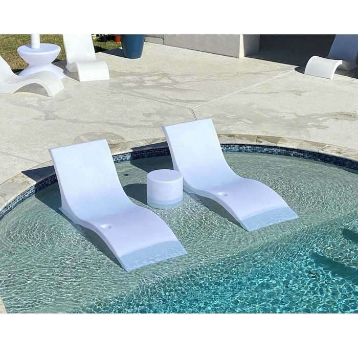 Ledge Pool Lounge Chair Swimming Pool in Water Sun Loungers Plastic Morden Outdoor Furniture Garden Pool Lounger