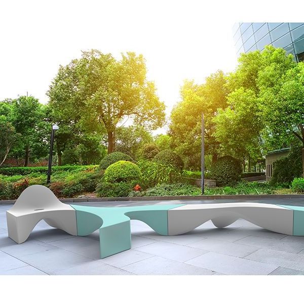 Factory Outdoor Furnitures Modular Plastic Bench Seat for Recreational Areas