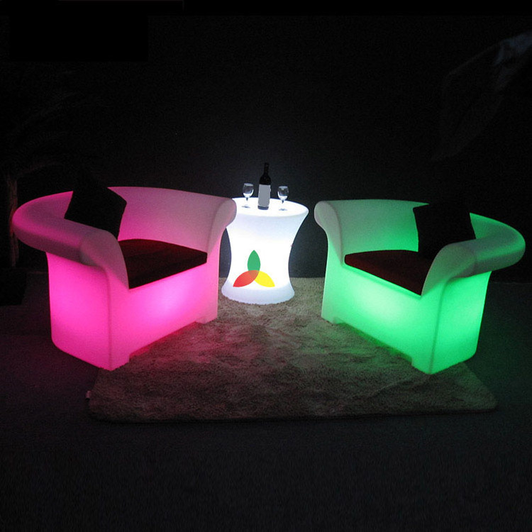 LED Plastic Sofa Furniture Funny Big Sofa For Home KTV Use