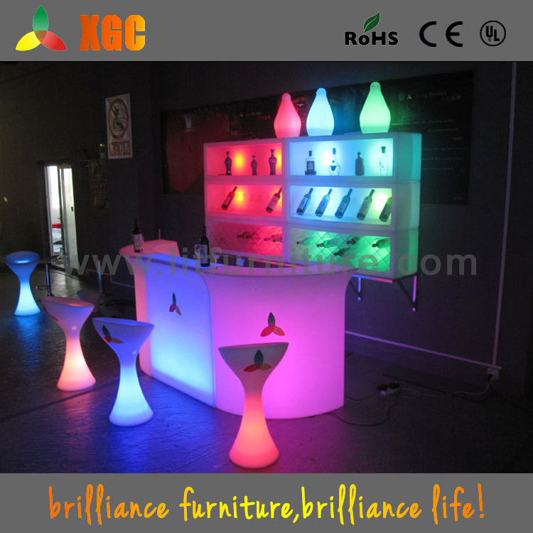 Bar Furniture Straight and corner counter portable led bar table/illuminated Led Bar counter