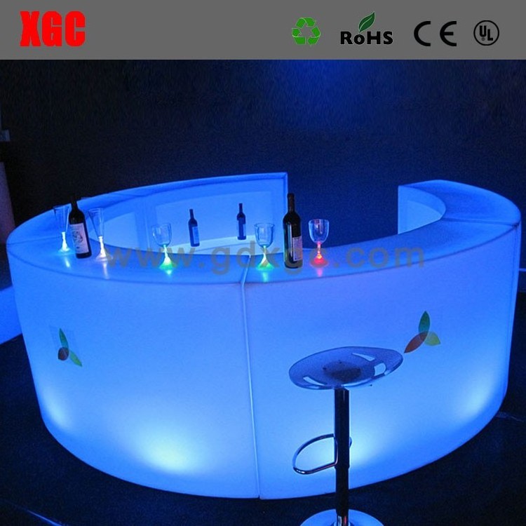 Wholesale Night Club Pub Bar Table Design Plastic LED bar counter Modern Commercial Furniture Fish Tank Bar Table