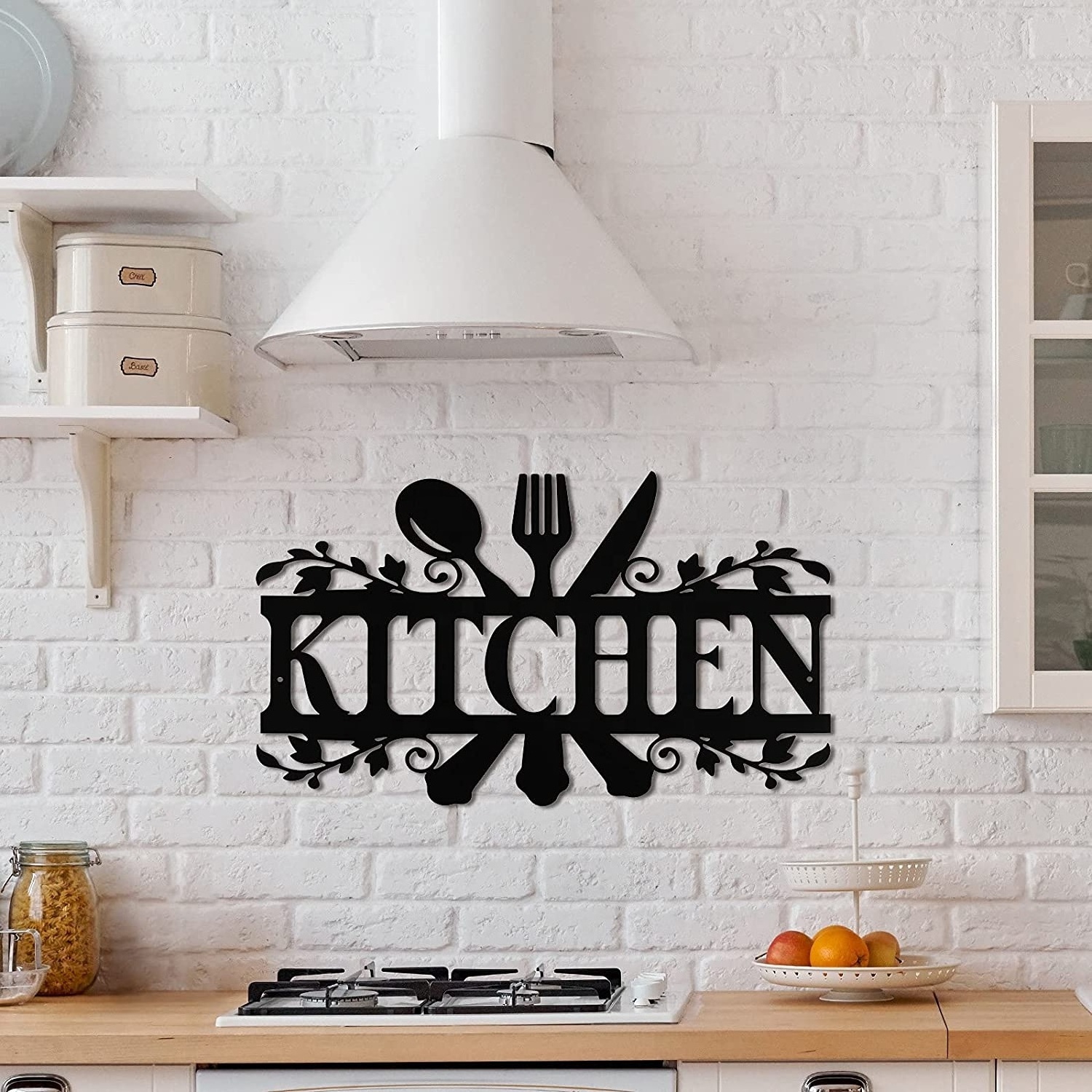 Home Dining Room Country Farmhouse Wall Decor Metal Black Kitchen Decor Kitchen Farmhouse Decor Sign