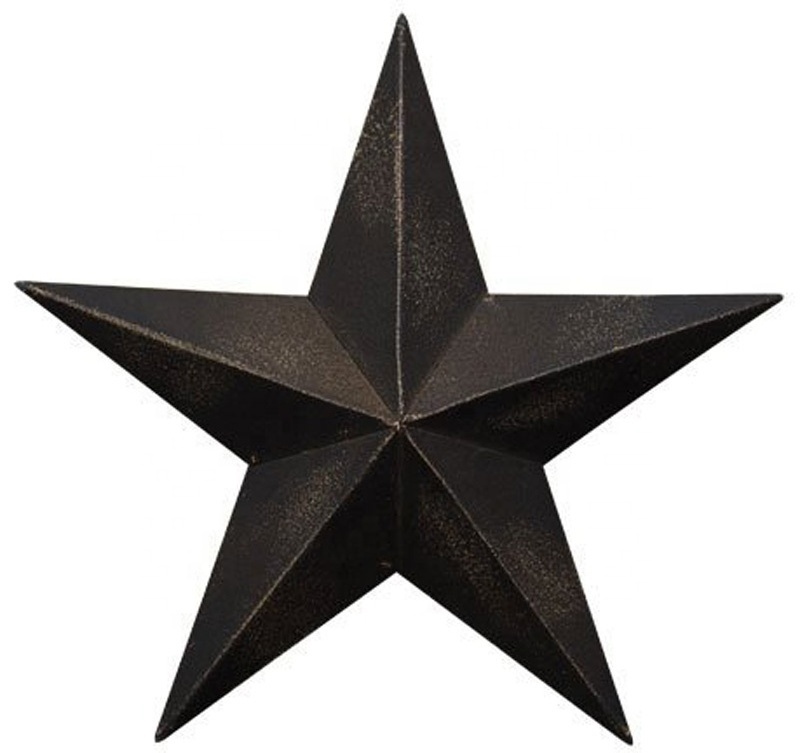 Black Antique Metal Barn Star For Wall Decor