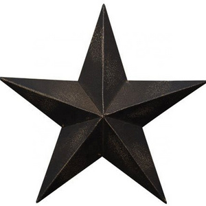 Black Antique Metal Barn Star For Wall Decor