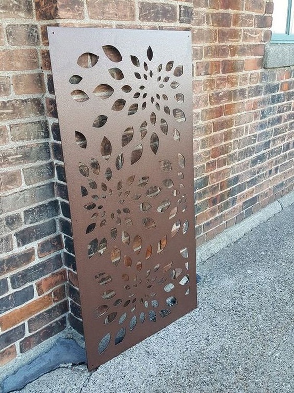 Laser Cut Metal Privacy Screen Garden Fence Decor Art