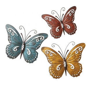 Color Butterfly Metal Wall Decoration  For Home Or Garden