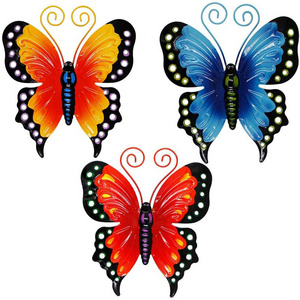 Red  Orange  Blue Butterfly Home Bedroom Office Garden Wall Decor Hanging for Indoor Outdoor