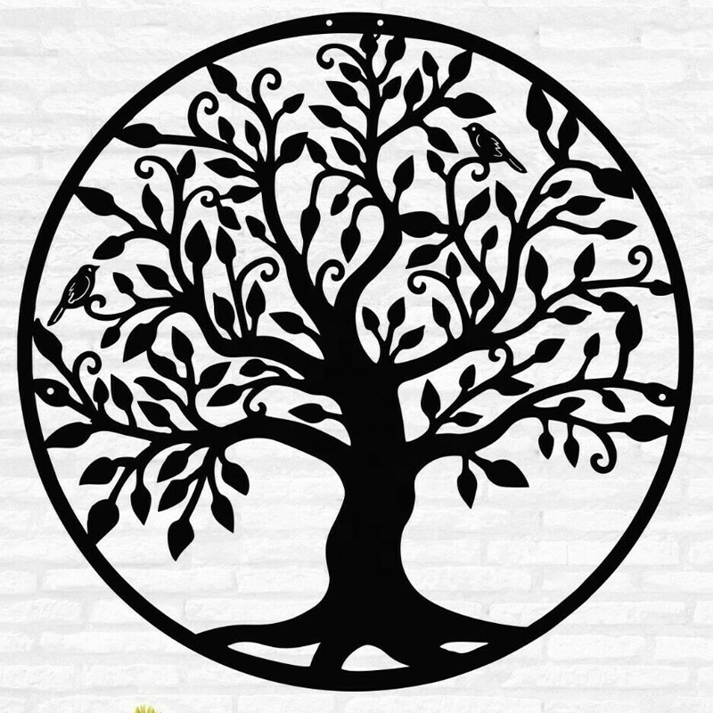 Metal Family Tree Metal Wall Decor Home Living Room Decoration Tree of Life Art Iron Wall Decor