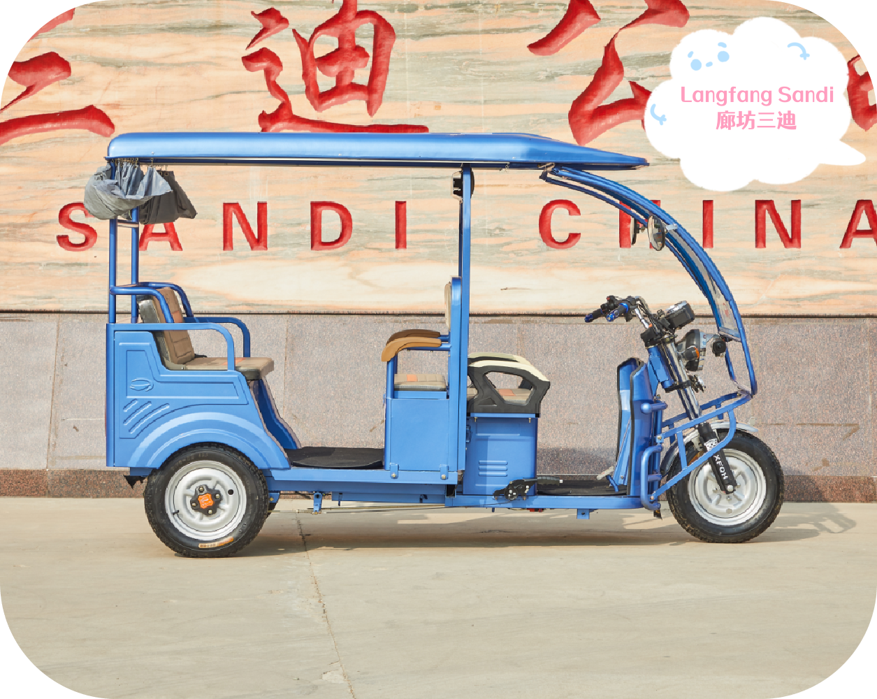 China Electric Tricycle Motorcycle Tuk Tuk Moto Taxi 3 Wheels Electric Tricycle Three Wheeler Auto Rickshaw