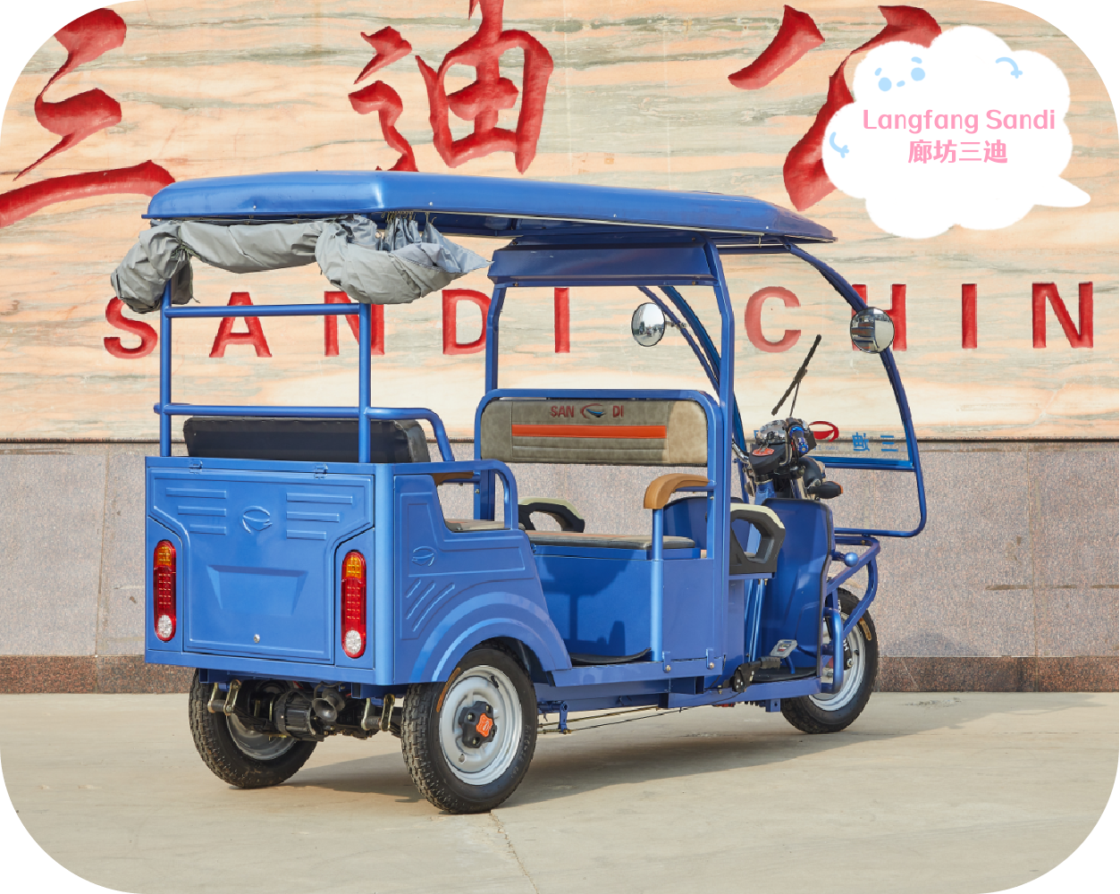 China Electric Tricycle Motorcycle Tuk Tuk Moto Taxi 3 Wheels Electric Tricycle Three Wheeler Auto Rickshaw