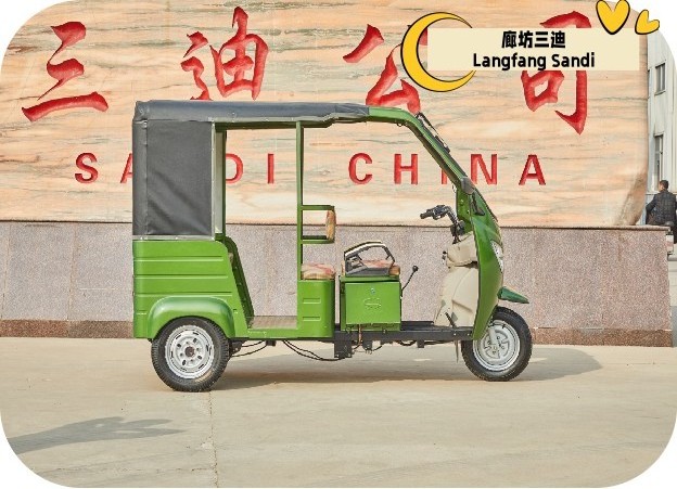 Factory Supplier Fast Speed Tuk Tuk Auto E Rickshaw Eco-friendly Passenger Electric Tricycle With Back Seat