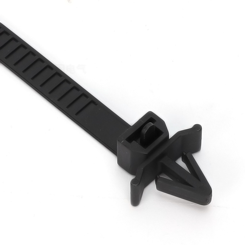 Ready to Ship High Quality Reusable Plastic Nylon Releasable Zip Tie X08 Push Mount Cable Ties