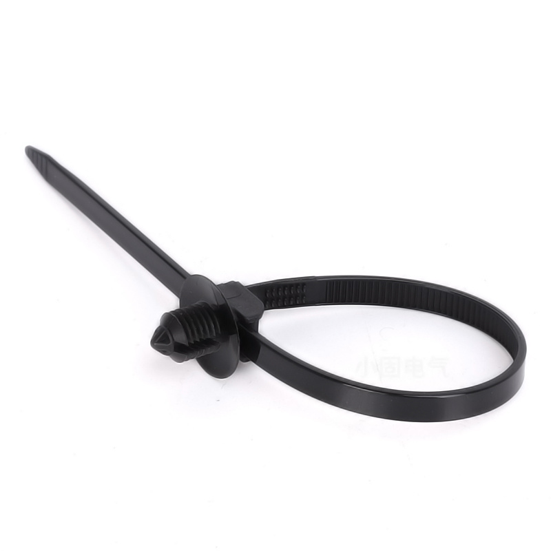 4.8*190mm Secure Connections: Push Mount Style Nylon Cable Zip Tie with Fir Tree Head Design for Reliable Wire Security