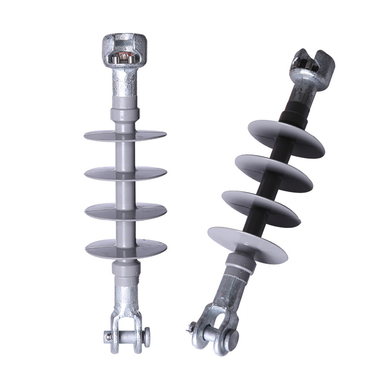 Y Clevis End Fitting Composite Polymer Suspension Insulators Tension Insulator with Silicone Rubber ECR Rod