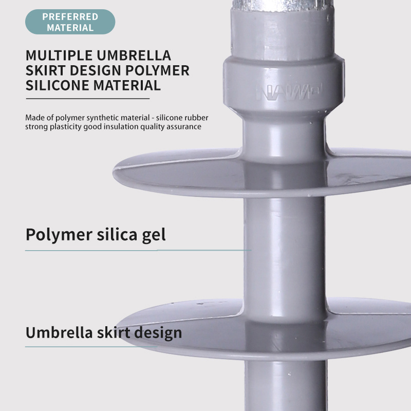 Y Clevis End Fitting Composite Polymer Suspension Insulators Tension Insulator with Silicone Rubber ECR Rod