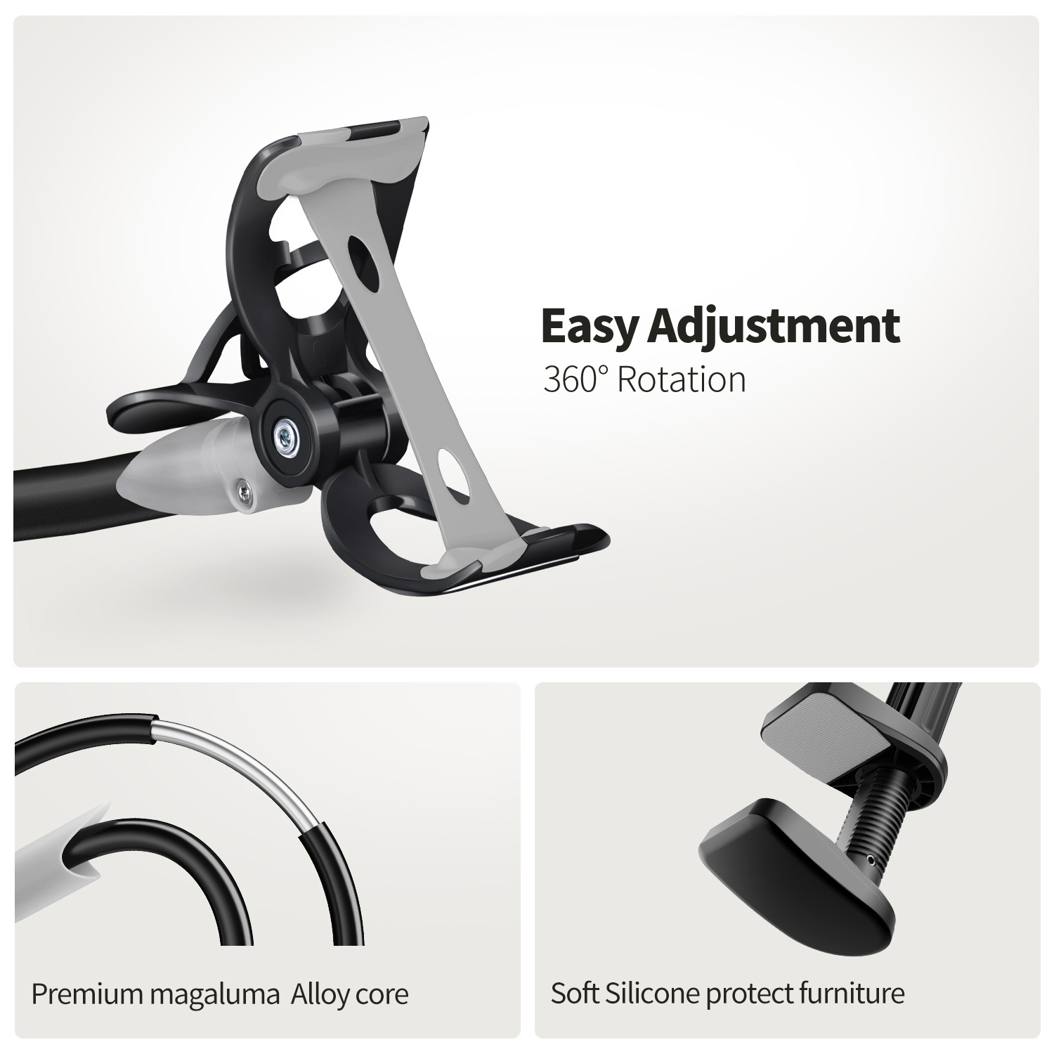 Universal phone holder for multi function holder 360 rotation flexible mobile stand clip