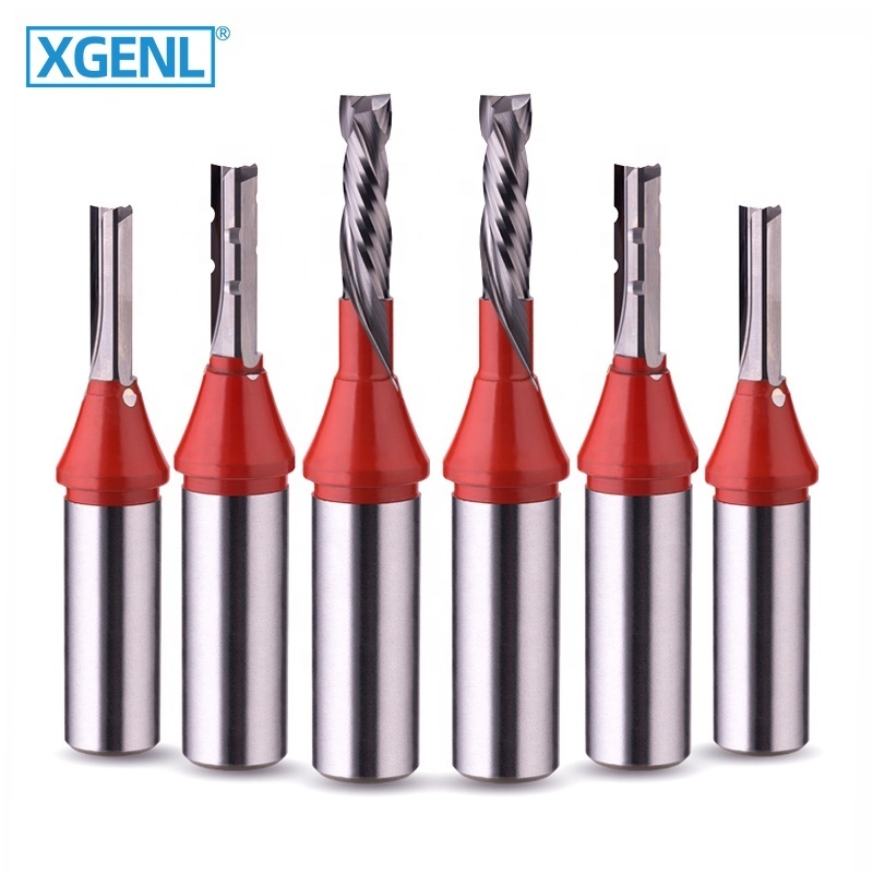 XGENL CNC Woodworking Straight Router Bits 8mm Straight Bit 3 Flutes Rough Milling Cutter  cutting tool