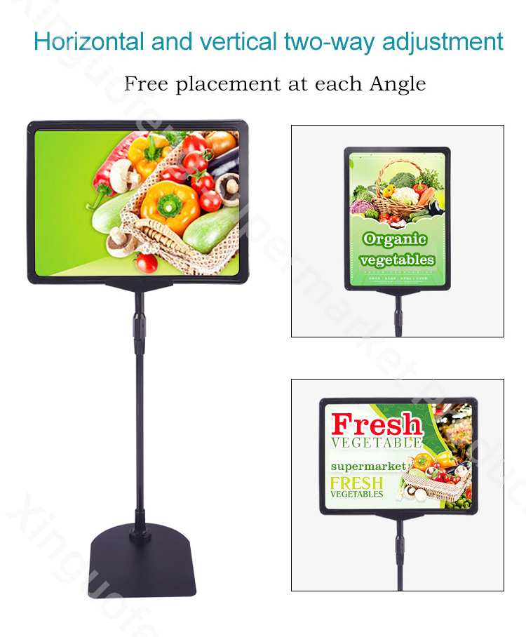 Outdoor supermarket advertising post holder a3 acrylic poster stand poster holder acrylic sign stand