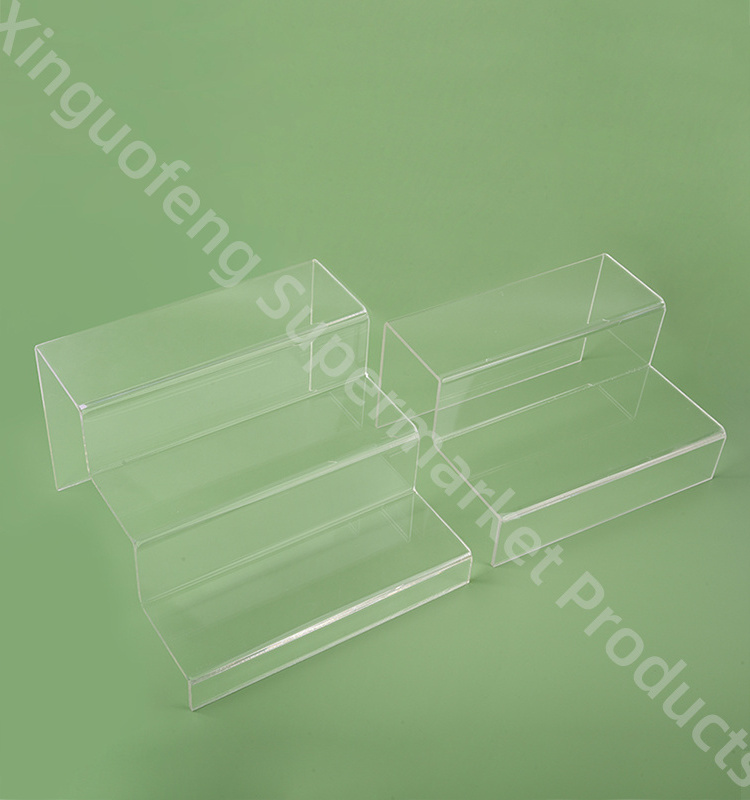 upgraded  Acrylic stepped display stand thickened large capacity clear transparent shelf for cosmetics perfume Toy