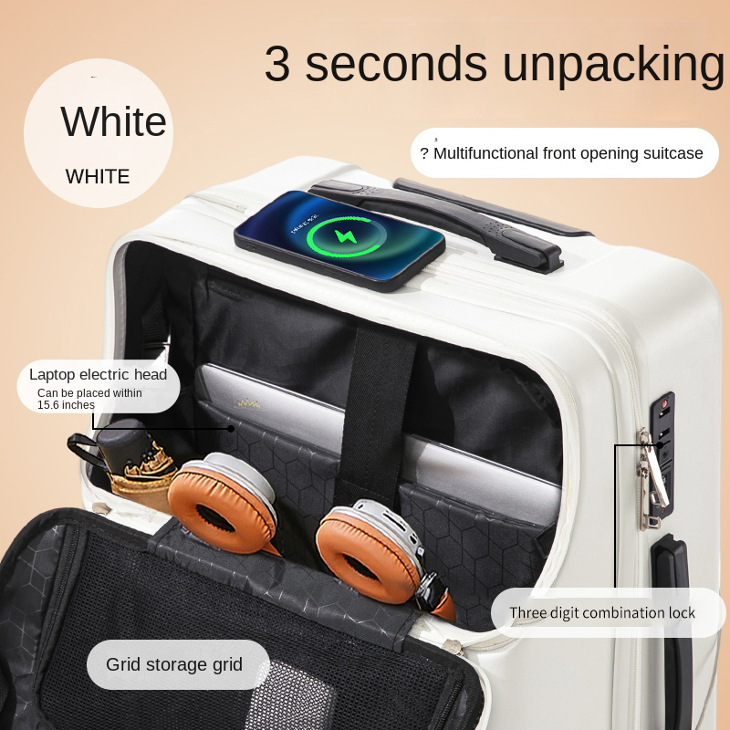 Multifunctional Travel Luggage Sets Holder Suitcase with Front Open Cup Holder Carry on Bags for travel