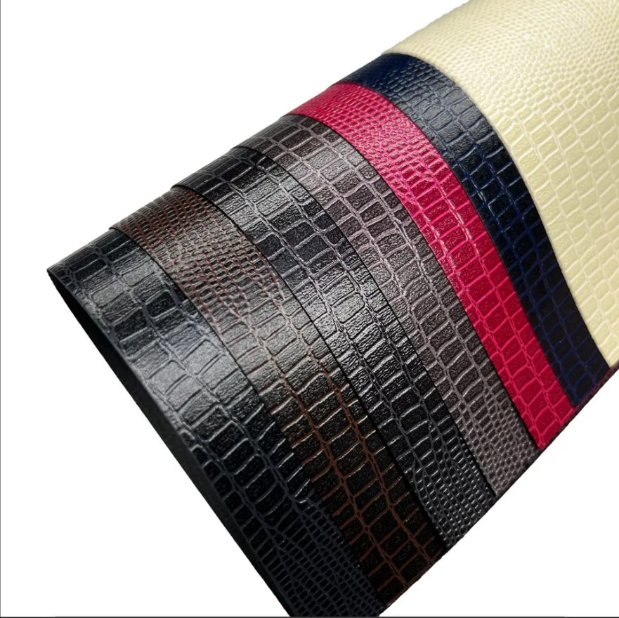 Embossed Leatherette Paper Roll High Quality Wrapper Paper Mounting Binding Leather Look Paper With Crocodile Pattern