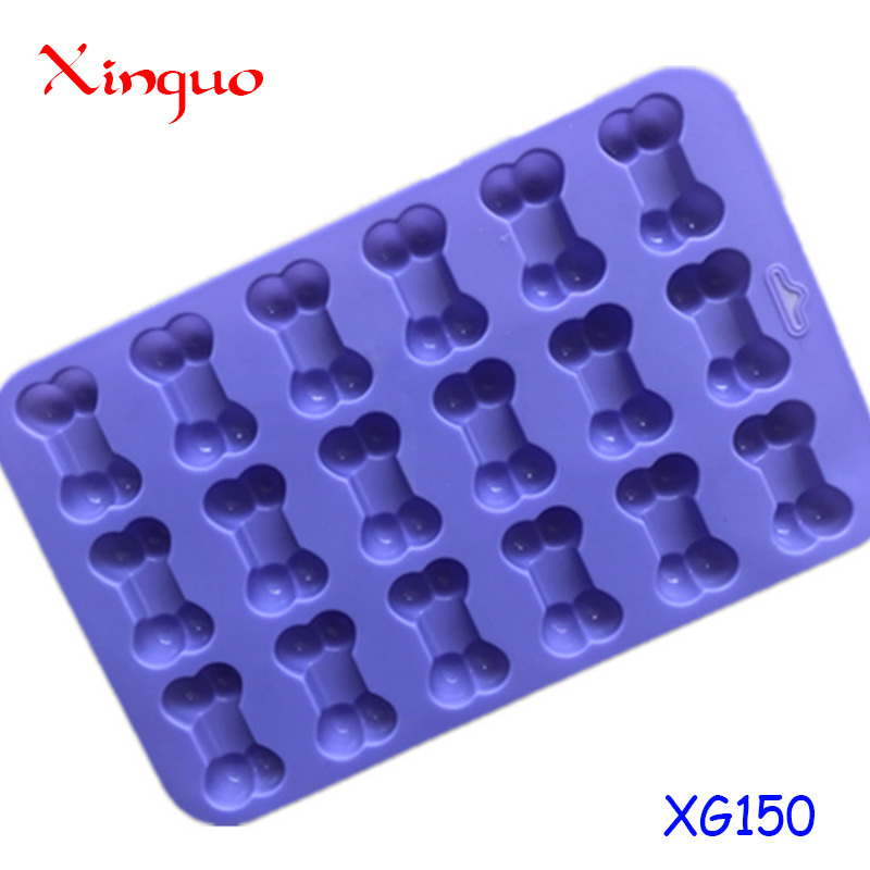 150 factory stock silicone cake mold with bone shape18 cavity Bakeware cake baking dog bone shape silicone mold resin candy tray