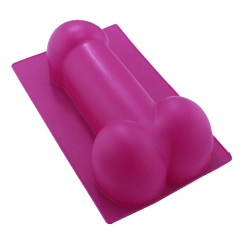 197 dick shape single hole penis soap cake mold DIY tools for kitchen baking cheese silicone mold candle mold cake base pan