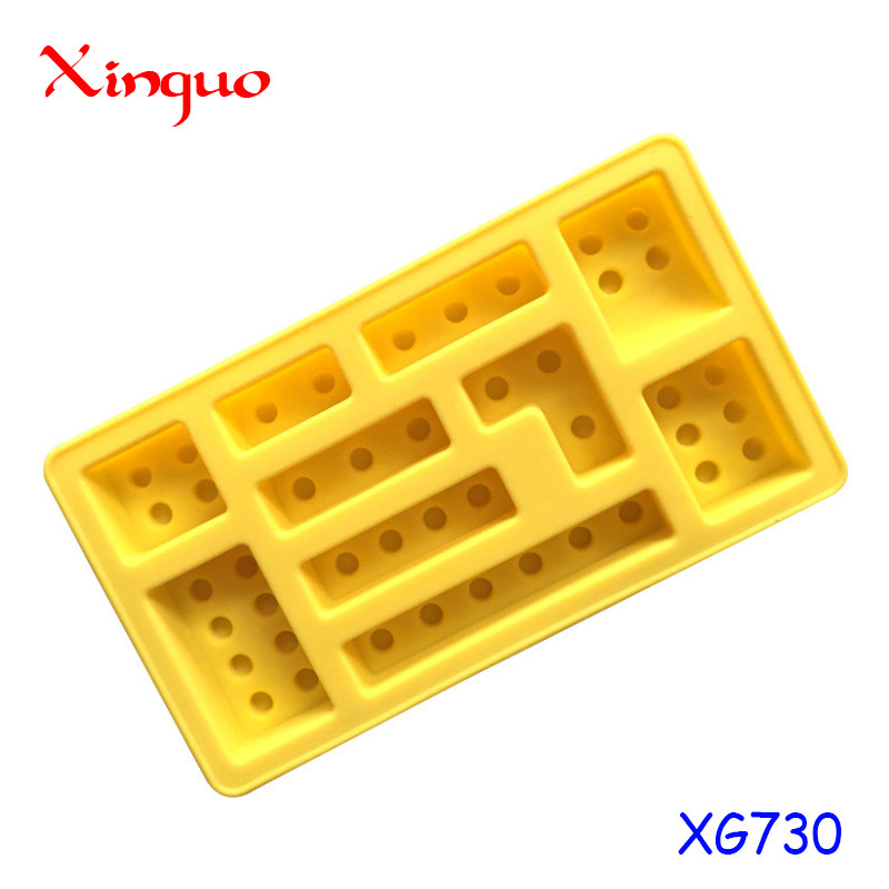 730 factory free sample 10 hole small lego shape silicon resin mold silicon chocolate moulds silicone ice cube tray resin candle