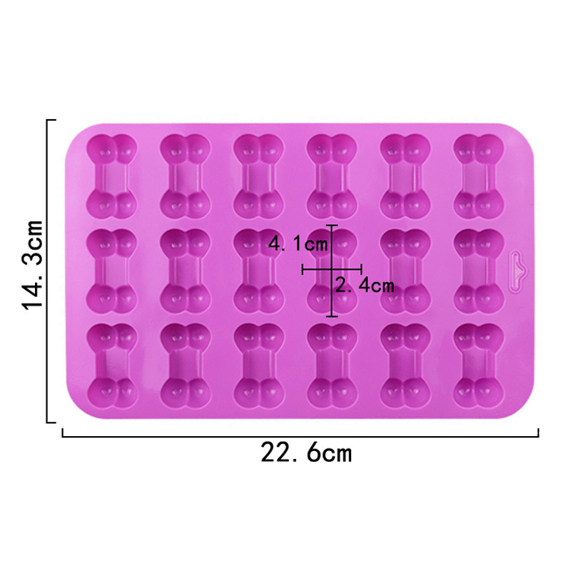 150 factory stock silicone cake mold with bone shape18 cavity Bakeware cake baking dog bone shape silicone mold resin candy tray