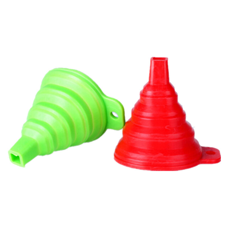 049 Mini Foldable Funnel Silicone Collapsible Funnel Folding Portable Funnels Be Hung Household Liquid Dispensing Kitchen Tools