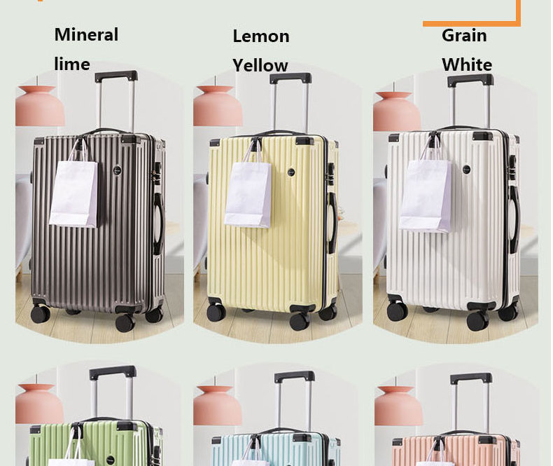 Hot sell lower price Vintage Multifunctional Abs carry on Luggage Hardside Trolley Case Travel Luggage Suitcase With Cup Holder