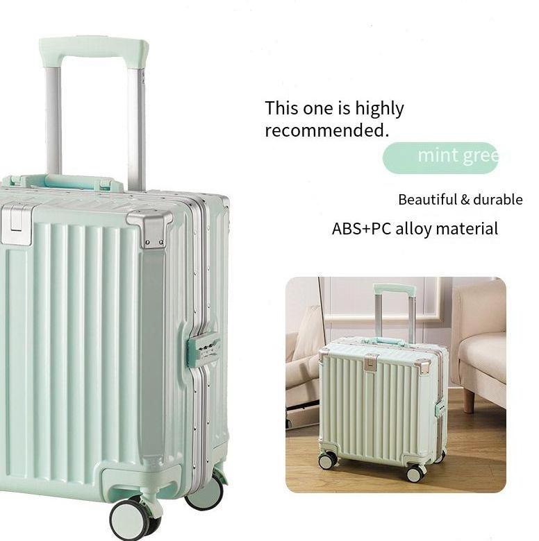 18'20'inch carry ons PC Aluminium travel suitcases Frame minion suitcase Business Airport Metal Trolley Luggage with Tsa Lock