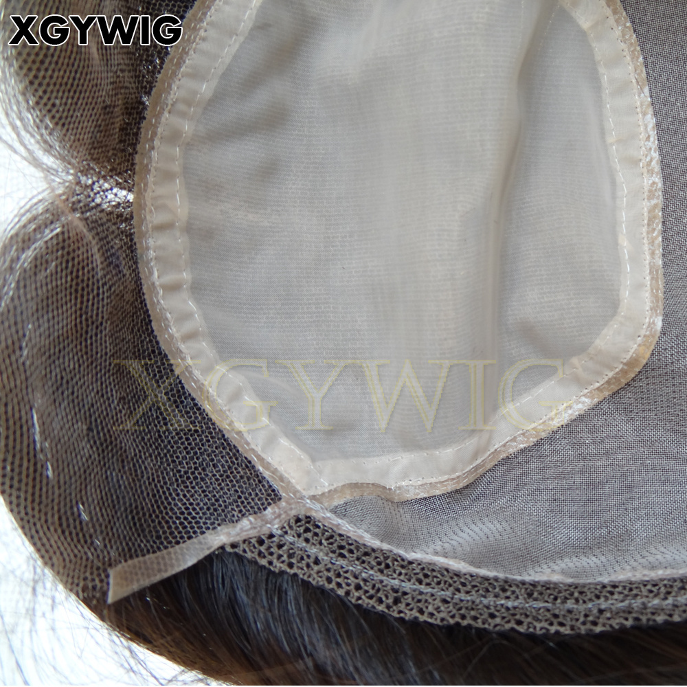 Customized virgin Remy Brazilian Human hair mono silk top closure piece hair loss alopecia solution system lady hairpiece