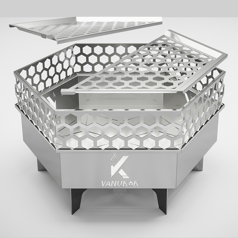 Stainless Portable Custom stove wood for camp Pits Wood Burning Smokeless Outdoor Fire BBQ Brazier Fireplace Fire Pits