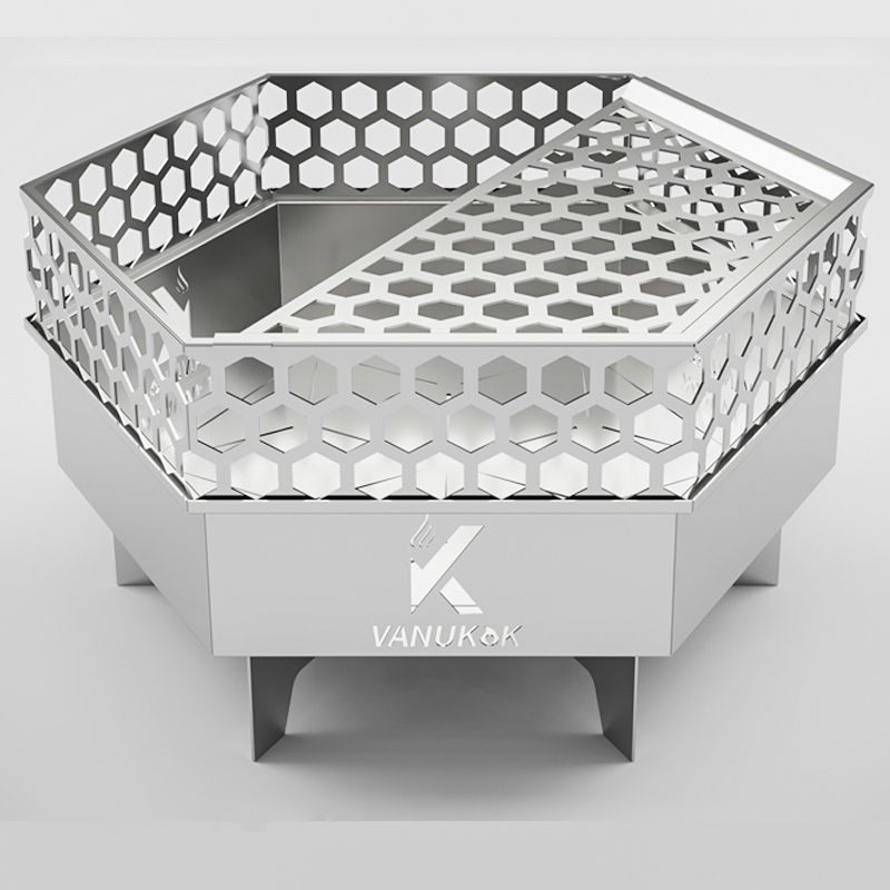 Stainless Portable Custom stove wood for camp Pits Wood Burning Smokeless Outdoor Fire BBQ Brazier Fireplace Fire Pits