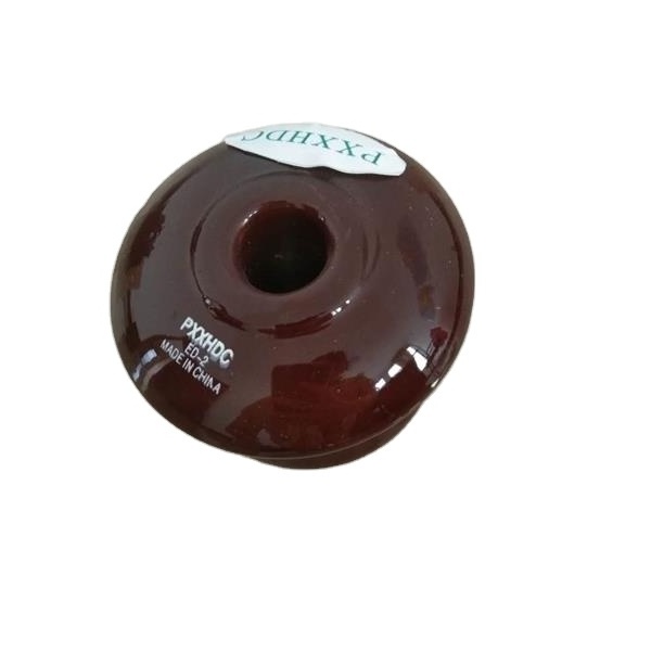 ED-2 brown shackle porcelain insulator