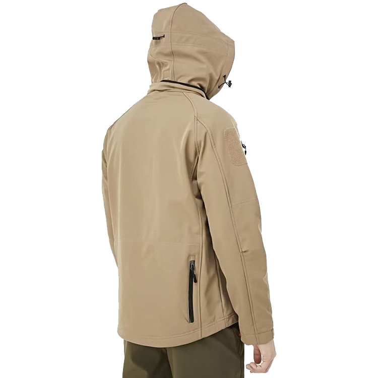 Xianghong CONMR premium hot sales  waterproof windproof breathable mens khaki tactical softshell jacket without hood