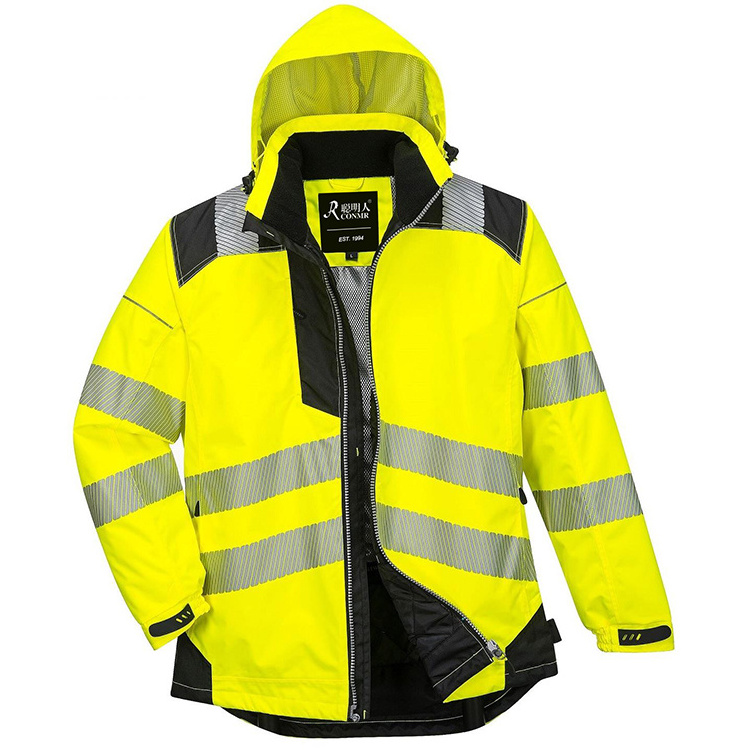 Factory Customized Hi Vis Jacket Safety Construction Work Wear Reflective Jacket